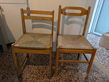 Da riparare: 5 sedie in legno