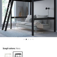 Letto Ikea stora legno nero