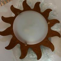 Plafoniera Lampadario da soffitto Sole di Legno