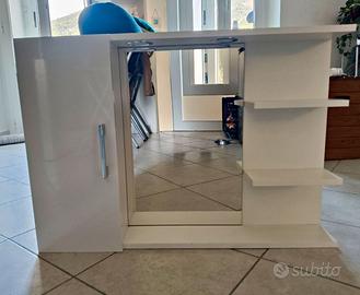 Specchio bagno contenitore con faretti Led