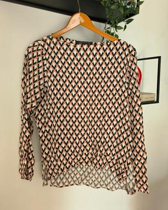 Blusa a maniche lunghe Zara taglia M