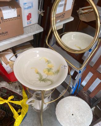 Lavabo d’Epoca Vintage con Specchio e Brocca