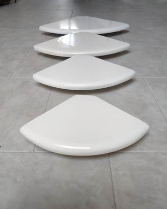 Set di mensole angolari laccate bianco