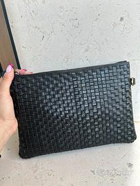 Pochette vera pelle nera