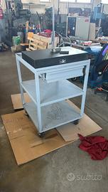 Piano in granito grado 0 con carrello con ruote