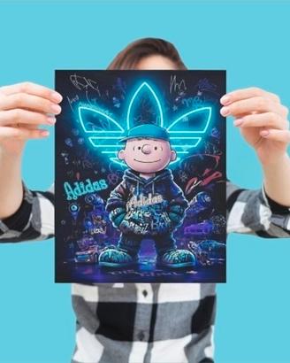 Stampa A4 "Street Art Peanuts" - Charlie Brown 