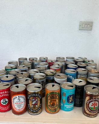 Mega lotto 45+ lattine birra collezionismo anni 80