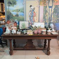 Tavolo grande legno massello lavorato 