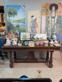 Tavolo grande legno massello lavorato 