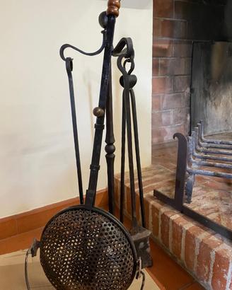 Accessori caminetto ferro battuto artigianale