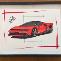Disegno ferrari 849 testarossa