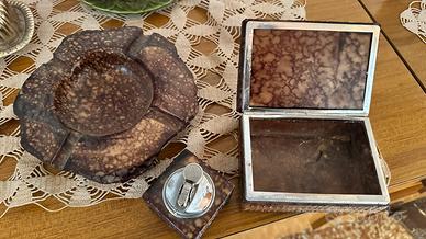 Set da fumo in alabastro anni 60  Romano Bianchi