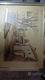 quadro litografia su foglio alluminio
