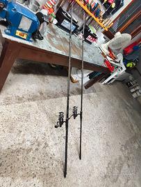 Combo 2 canne + mulinelli carpfishing caperland