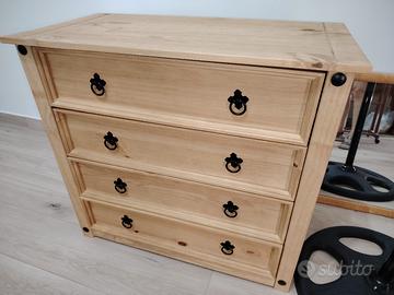 cassettiera in legno