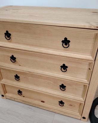 cassettiera in legno