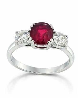 Anello con Rubino 1,90 ct e diamanti 0,60ct