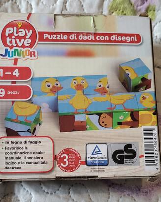 Puzzle di dadi con disegni 9 pezzi