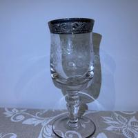 Calice Murano Medici in Cristallo Inciso e Platino