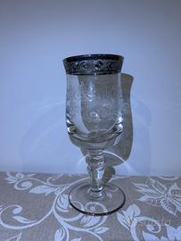 Calice Murano Medici in Cristallo Inciso e Platino