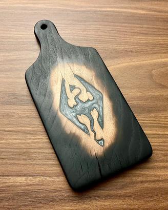Tagliere artigianale Skyrim in legno