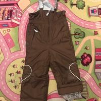 Pantaloni salopette sci bambina 2-3 anni