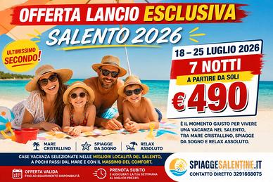 LAST SECOND SHOC 7 Notti in SALENTO A SOLI