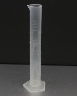cilindro graduato in plastica 50ml