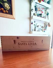 Cassetta Legno Vino Franciacorta Santa Lucia 