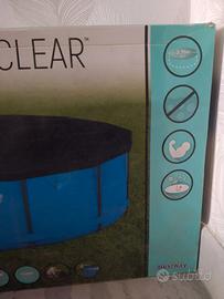 Telo copertura piscina rotonda+cloro 4 azioni