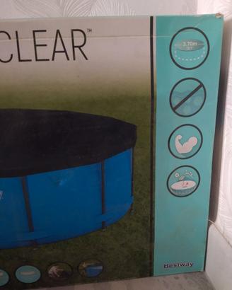 Telo copertura piscina rotonda+cloro 4 azioni