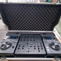 Doppia Piastra DJ con mixer 5 canali, USB, sd, cd