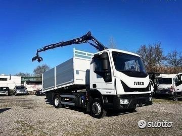 Iveco Eurocargo 75 gru ragno radio e ribaltabile