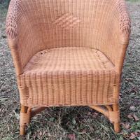 Sedia in vinimi intrecciato