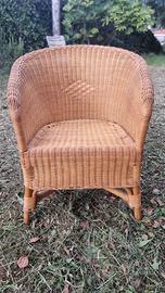 Sedia in vinimi intrecciato