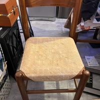 Set di 3 sedie in legno e paglia