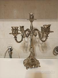 candelabro placato argento 