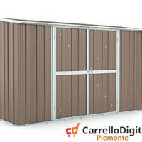 Casetta in lamiera per esterno 307x100cm tortora