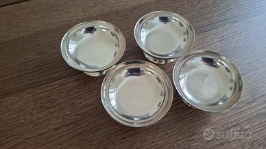 Set 4 coppette anni 80 Carte d'or in acciaio