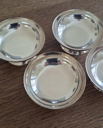 Set 4 coppette anni 80 Carte d'or in acciaio
