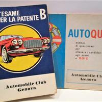 Bottoli 2 vol "ESAME PER PATENTE B" E "QUIZ" 1967