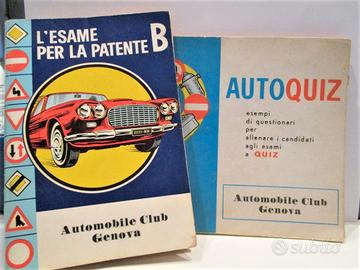 Bottoli 2 vol "ESAME PER PATENTE B" E "QUIZ" 1967