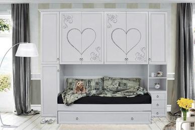 cameretta ponte classica bianco glitter