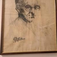 Quadro autoritratto PIETRO FOGLIA 50x70 carboncino