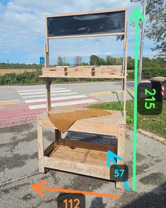 CARRELLO  in legno da esterno per fai da te