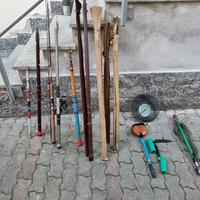 lotto canne da pesca vintage