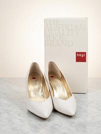 Högl Décolleté Bianche Pelle con scatola originale