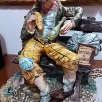 Vecchio su panchina - Capodimonte originale -