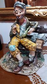 Vecchio su panchina - Capodimonte originale -