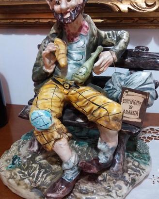 Vecchio su panchina - Capodimonte originale -